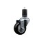 Service Caster 3'' Black Poly Wheel Swivel 1-5/8'' Expanding Stem Caster SCC-EX20S314-PPUB-BLK-158 - alternate 1